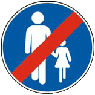 End of Obligatory Track for pedestrians 